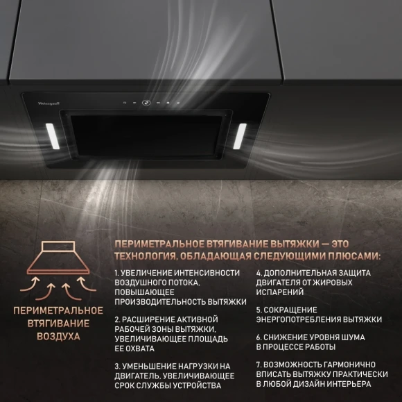 Вытяжка встраиваемая Weissgauff Aura 1200 Remote черный управление: сенсорное (1 мотор) Вытяжка встраиваемая Weissgauff Aura 1200 Remote черный управление: сенсорное (1 мотор)