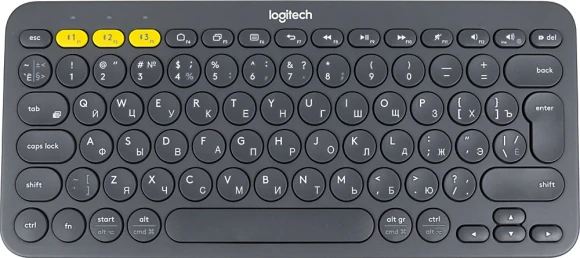 Клавиатура Logitech K380 темно-серый беспроводная BT slim Multimedia для ноутбука (920-007584)