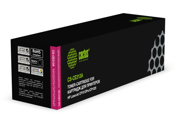 Картридж лазерный Cactus CS-CE313A CE313A пурпурный (1000стр.) для HP LaserJet CP1012Pro/CP1025 Картридж лазерный Cactus CS-CE313A CE313A пурпурный (1000стр.) для HP LaserJet CP1012Pro/CP1025