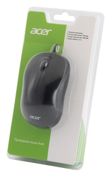 Мышь Acer OMW140 черный оптическая 1200dpi USB 3but (ZL.MCEEE.00L)