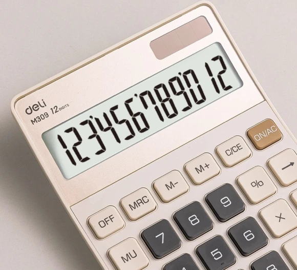 Калькулятор настольный Deli EM309 кремовый 12-разр. Калькулятор настольный Deli EM309 кремовый 12-разр.