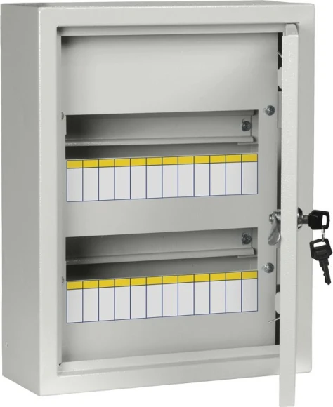 Щит распределительный IEK MKM14-N-24-31-Z TITAN 3 ЩРн-24з-1 36 УХЛ3 навесной 310мм 120мм 395мм 24мод. металл IP31 серый (упак.:1шт)