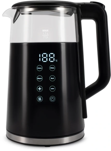 Чайник электрический Hyundai HYK-G5403 1.7л. 2200Вт черный корпус: стекло