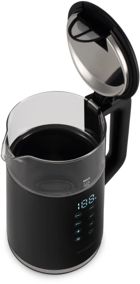 Чайник электрический Hyundai HYK-G5403 1.7л. 2200Вт черный корпус: стекло