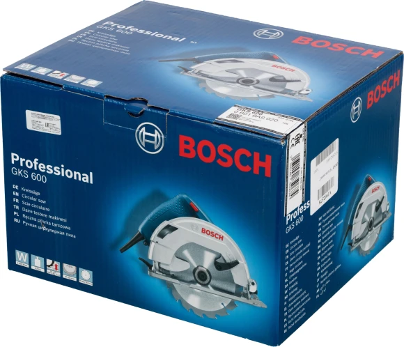 Циркулярная пила (дисковая) Bosch GKS 600 1200Вт (ручная) D диска.:165мм (06016A9020)