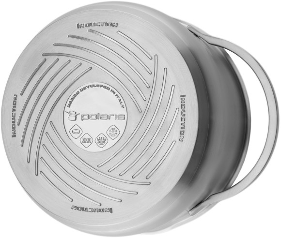 Кастрюля Polaris Solid-24C 6л. d=24см (с крышкой) серебристый (15135) Кастрюля Polaris Solid-24C 6л. d=24см (с крышкой) серебристый (15135)