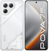 Смартфон Tecno Pova 7 Ultra 5G 256Gb 8Gb белый моноблок 3G 4G 2Sim 6.67" 1260x2800 Android 15 108Mpix 802.11 a/b/g/n/ac/ax NFC GPS GSM900/1800 Protect