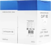 Кабель информационный Lanmaster NM-UTP5E2PR-CCA кат.5E UTP 2 пары 24AWG PVC внутренний 305м серый Кабель информационный Lanmaster NM-UTP5E2PR-CCA кат.5E UTP 2 пары 24AWG PVC внутренний 305м серый