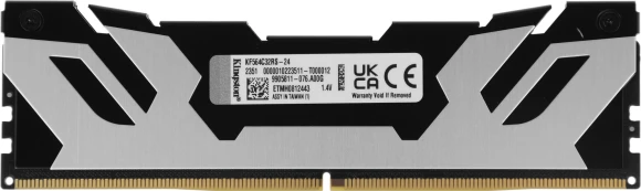Память DDR5 24GB 6400MHz Kingston KF564C32RS-24 Fury Renegade Silver XMP RTL Gaming PC5-51200 CL32 DIMM 288-pin 1.4В с радиатором Ret Память DDR5 24GB 6400MHz Kingston KF564C32RS-24 Fury Renegade Silver XMP RTL Gaming PC5-51200 CL32 DIMM 288-pin 1.4В с радиатором Ret