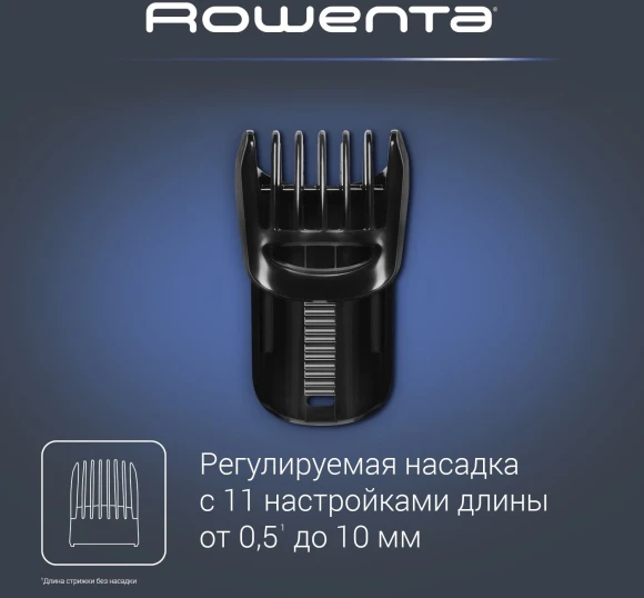 Триммер Rowenta TN2801F4 черный (насадок в компл:1шт)