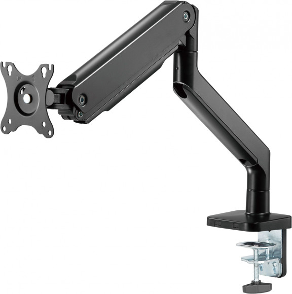 Кронштейн для мониторов Ultramounts UM730 черный 17"-45" макс.16кг крепление к столешнице поворот и наклон Кронштейн для мониторов Ultramounts UM730 черный 17"-45" макс.16кг крепление к столешнице поворот и наклон