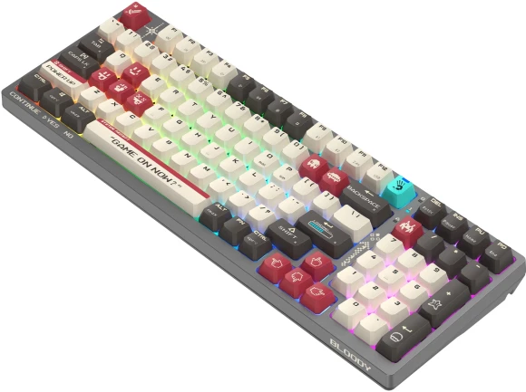 Клавиатура A4Tech Bloody WS98 Pixels Red механическая темно-серый/белый USB беспроводная BT/Radio Multimedia for gamer LED (WS98) Клавиатура A4Tech Bloody WS98 Pixels Red механическая темно-серый/белый USB беспроводная BT/Radio Multimedia for gamer LED (WS98)