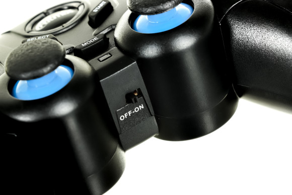 Геймпад Ritmix GP-022WPS черный/синий USB Беспроводной виброотдача обратная связь (80001697)