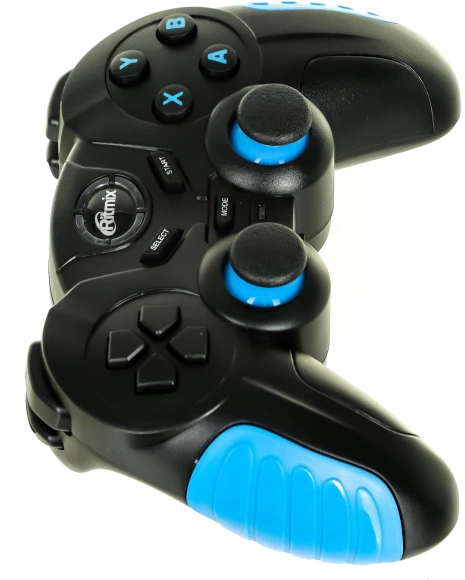 Геймпад Ritmix GP-022WPS черный/синий USB Беспроводной виброотдача обратная связь (80001697)