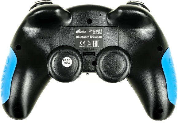Геймпад Ritmix GP-022WPS черный/синий USB Беспроводной виброотдача обратная связь (80001697)