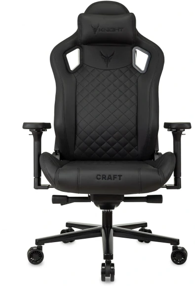 Кресло игровое Knight Craft черный экокожа с подголов. крестов. металл Кресло игровое Knight Craft черный экокожа с подголов. крестов. металл