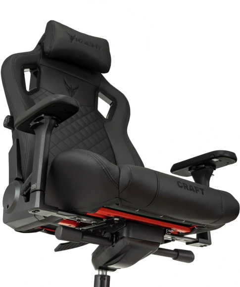 Кресло игровое Knight Craft черный экокожа с подголов. крестов. металл Кресло игровое Knight Craft черный экокожа с подголов. крестов. металл