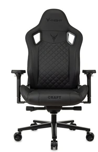 Кресло игровое Knight Craft черный экокожа с подголов. крестов. металл Кресло игровое Knight Craft черный экокожа с подголов. крестов. металл