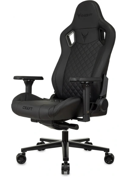 Кресло игровое Knight Craft черный экокожа с подголов. крестов. металл Кресло игровое Knight Craft черный экокожа с подголов. крестов. металл