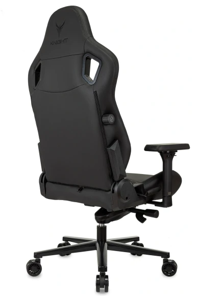 Кресло игровое Knight Craft черный экокожа с подголов. крестов. металл Кресло игровое Knight Craft черный экокожа с подголов. крестов. металл