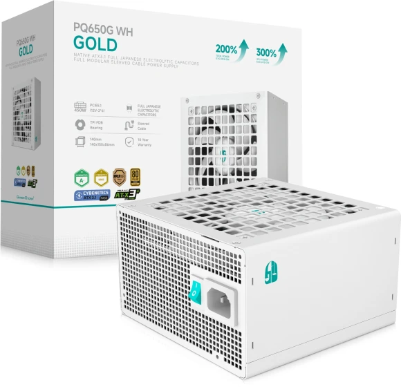 Блок питания Deepcool ATX 650W GamerStorm PQ650G WH Gen.5 80+ gold (20+4pin) APFC 120mm fan 6xSATA Cab Manag RTL