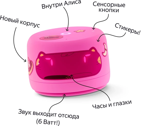 Умная колонка Yandex Станция Лайт 2 Алиса розовый 6W 1.0 BT/Wi-Fi 10м (YNDX-00026PNK) Умная колонка Yandex Станция Лайт 2 Алиса розовый 6W 1.0 BT/Wi-Fi 10м (YNDX-00026PNK)