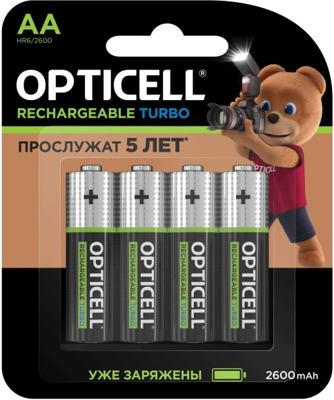 Аккумулятор Opticell Turbo 6080001 AA NiMH 2600mAh (2шт) блистер