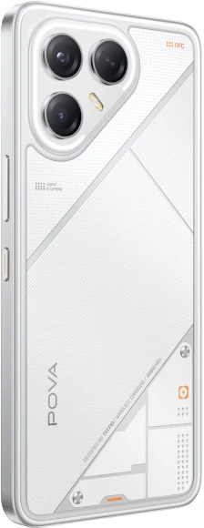 Смартфон Tecno Pova 7 Ultra 5G 256Gb 12Gb белый моноблок 3G 4G 2Sim 6.67" 1260x2800 Android 15 108Mpix 802.11 a/b/g/n/ac/ax NFC GPS GSM900/1800 Protect