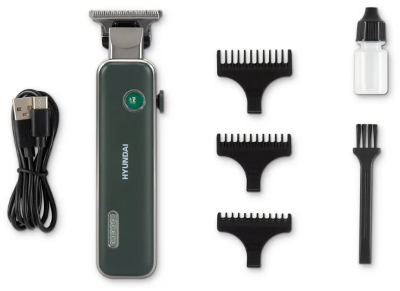 Триммер Hyundai H-HT6070 зеленый (насадок в компл:3шт) Триммер Hyundai H-HT6070 зеленый (насадок в компл:3шт)