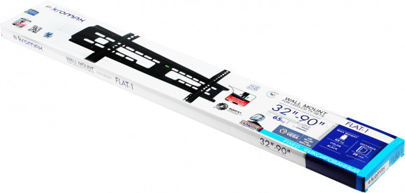 Кронштейн для телевизора Kromax FLAT-1 черный 32"-90" макс.65кг настенный фиксированный Кронштейн для телевизора Kromax FLAT-1 черный 32"-90" макс.65кг настенный фиксированный