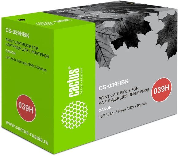 Картридж лазерный Cactus CS-039HBK 039 H черный (25000стр.) для Canon LBP 351x i-Sensys /352x i-Sensys Картридж лазерный Cactus CS-039HBK 039 H черный (25000стр.) для Canon LBP 351x i-Sensys /352x i-Sensys