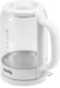 Чайник электрический Domfy DSW-EK304 1.6л. 2200Вт белый корпус: стекло/пластик