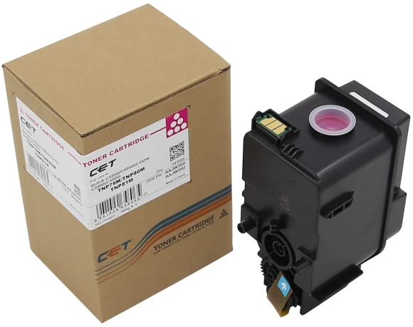 Картридж лазерный Cet CET141555 AAJW350/AAJW352/AAJW351/AAJW390/AAJW392/TNP79M/TNP80M/TNP81M пурпурный (9000стр.) для Konica Minolta Bizhub C3350i/C4050i/C3320i/C3300i/C4000i/C3351i/C4051i/C3321i/C3301i/C4001i