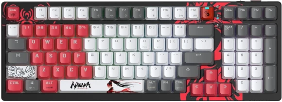 Клавиатура A4Tech Bloody WS98 Naraka механическая серый/красный USB беспроводная BT/Radio Multimedia for gamer LED (WS98) Клавиатура A4Tech Bloody WS98 Naraka механическая серый/красный USB беспроводная BT/Radio Multimedia for gamer LED (WS98)
