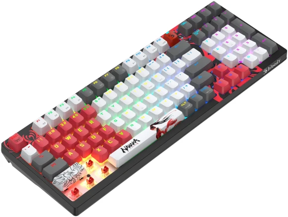 Клавиатура A4Tech Bloody WS98 Naraka механическая серый/красный USB беспроводная BT/Radio Multimedia for gamer LED (WS98) Клавиатура A4Tech Bloody WS98 Naraka механическая серый/красный USB беспроводная BT/Radio Multimedia for gamer LED (WS98)