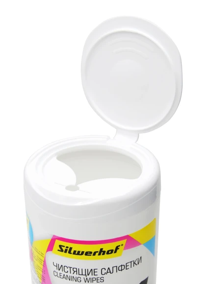 Салфетки Silwerhof 671215 для компьютеров и оргтехники туба 100шт влажных Салфетки Silwerhof 671215 для компьютеров и оргтехники туба 100шт влажных