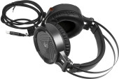 Наушники с микрофоном A4Tech Bloody G530 черный/серый 1.8м мониторные оголовье (G530 (GREY) USB) Наушники с микрофоном A4Tech Bloody G530 черный/серый 1.8м мониторные оголовье (G530 (GREY) USB)