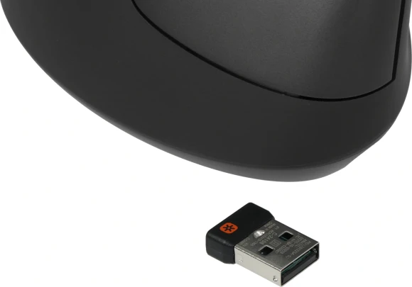 Мышь Logitech MX Vertical черный/серебристый оптическая 4000dpi беспров. BT/Radio USB 4but (910-005449)