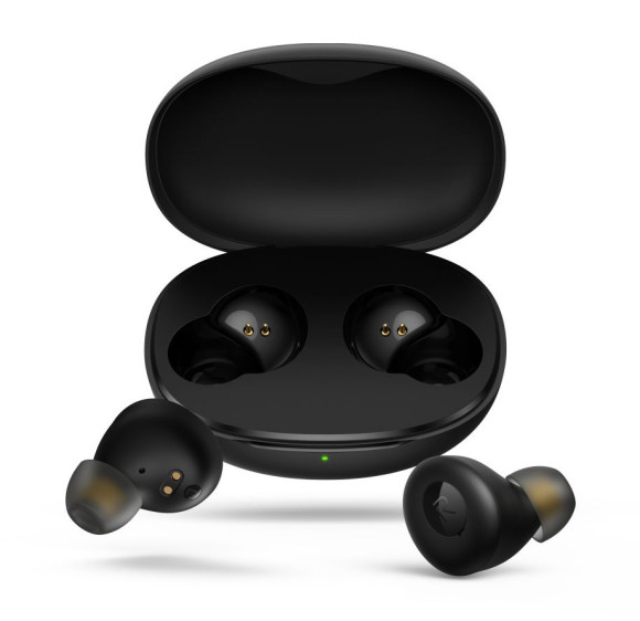 Гарнитура внутриканальные Realme Buds Q RMA215 черный беспроводные bluetooth в ушной раковине (4812229)