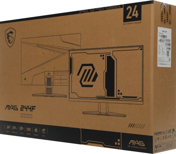 Монитор MSI 23.8" Mag 244F черный IPS LED 16:9 HDMI матовая 300cd 178гр/178гр 1920x1080 200Hz DP FHD 2.88кг Монитор MSI 23.8" Mag 244F черный IPS LED 16:9 HDMI матовая 300cd 178гр/178гр 1920x1080 200Hz DP FHD 2.88кг