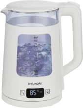 Чайник электрический Hyundai HYK-G9407 1.7л. 2200Вт белый корпус: стекло