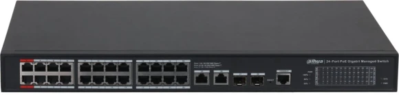 Коммутатор Dahua DH-S4228-24GT-360 (L2) 28x1Гбит/с 2SFP 24PoE 360W управляемый