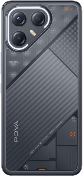 Смартфон Tecno Pova 7 Ultra 5G 256Gb 12Gb черный моноблок 3G 4G 2Sim 6.67" 1260x2800 Android 15 108Mpix 802.11 a/b/g/n/ac/ax NFC GPS GSM900/1800 Protect
