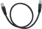 Патч-корд Buro UTP 4 пары cat.5E CCA molded 0.25м черный RJ-45 (m)-RJ-45 (m)