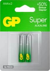Батарея GP Super Alkaline 24AA21-2CRSBC2 AAA (2шт) Батарея GP Super Alkaline 24AA21-2CRSBC2 AAA (2шт)