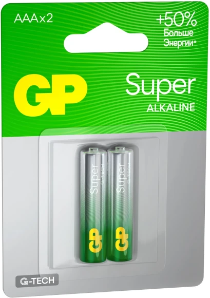 Батарея GP Super Alkaline 24AA21-2CRSBC2 AAA (2шт) Батарея GP Super Alkaline 24AA21-2CRSBC2 AAA (2шт)