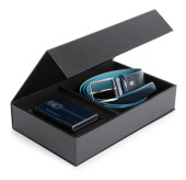 Набор подарочный мужской Piquadro Blue Square CUBOX15B2R/BLU2 чехол для кредитных карт/ремень 125х3.5см синий натур.кожа Набор подарочный мужской Piquadro Blue Square CUBOX15B2R/BLU2 чехол для кредитных карт/ремень 125х3.5см синий натур.кожа