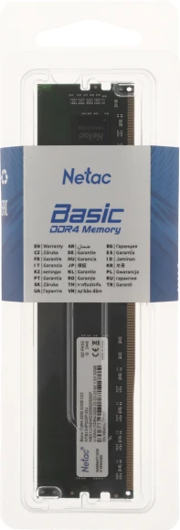 Память DDR4 32GB 3200MHz Netac NTBSD4P32SP-32J Basic RTL PC4-25600 CL22 DIMM 288-pin 1.2В single rank Ret Память DDR4 32GB 3200MHz Netac NTBSD4P32SP-32J Basic RTL PC4-25600 CL22 DIMM 288-pin 1.2В single rank Ret