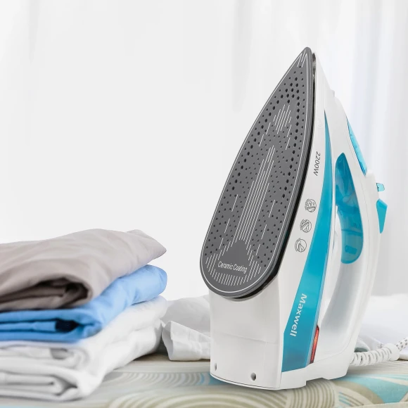 Утюг Maxwell MW-3055 2200Вт белый/синий Утюг Maxwell MW-3055 2200Вт белый/синий