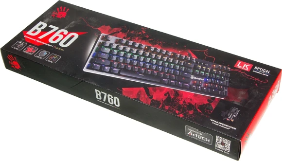 Клавиатура A4Tech Bloody B760 механическая серый USB for gamer LED (B760 GREY (BLACK SWITCH)) Клавиатура A4Tech Bloody B760 механическая серый USB for gamer LED (B760 GREY (BLACK SWITCH))